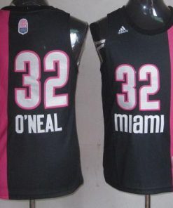 Heat #32 Shaquille O'Neal Black ABA Hardwood Classic Stitched NBA Jersey