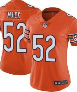 Women's Nike Chicago Bears #52 Khalil Mack Orange Untouchable Limited Stitched NFL Jersey
