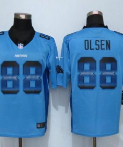 Nike Panthers #88 Greg Olsen Blue Alternate Men's Stitched NFL Limited Strobe Jersey