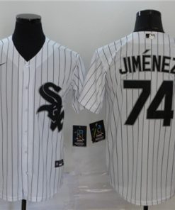 Men's Chicago White Sox Blank #74 Eloy Jim¨¦nez White Cool Base Stitched MLB Jersey