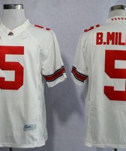 Buckeyes #5 Braxton Miller White Limited Stitched NCAA Jersey
