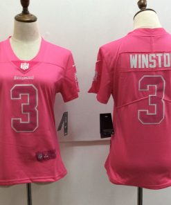 Women's Nike Tampa Bay Buccaneers #3 Jameis Winston Pink Limited Rush Fashion Stitched NFL Jersey