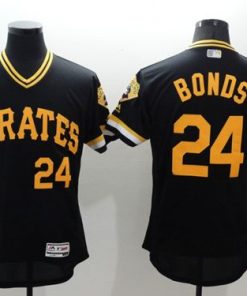 Pirates #24 Barry Bonds Black Flexbase Authentic Collection Cooperstown Stitched MLB Jersey