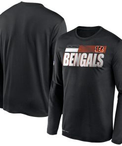 Men's Cincinnati Bengals 2020 Black Sideline Impact Legend Performance Long Sleeve T-Shirt