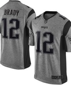 Nike Patriots #12 Tom Brady Gray Men's Stitched NFL Limited Gridiron Gray Jersey