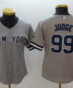 Women's New York Yankees #99 Aaron Judge Gray Cool Base Stitched MLB Jersey