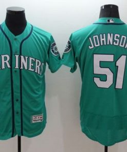 Mariners #51 Randy Johnson Green Flexbase Authentic Collection Stitched MLB Jersey