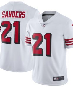 Men's NFL San Francisco 49ers #21 Deion Sanders White Untouchable Limited Stitched Jersey