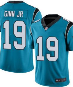 Nike Panthers #19 Ted Ginn Jr Blue Men's Stitched NFL Limited Rush Jersey