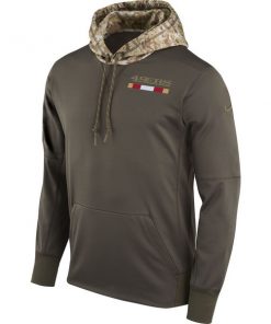 Men's San Francisco 49ers Nike Olive Salute to Service Sideline Therma Pullover Ho