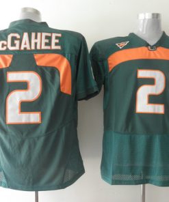 Hurricanes #2 Willis McGahee Green Stitched NCAA Jerseys