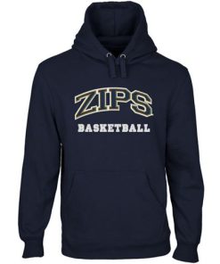 Akron Zips Custom Sport Arch Applique Pullover Hoodie Navy Blue