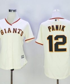Giants #12 Joe Panik Cream Women's Home Stitched MLB Jersey