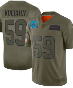 Men's Carolina Panthers #59 Luke Kuechly 2019 Camo Salute To Service Limited Stitched NFL Jersey