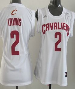Cavaliers #2 Kyrie Irving White Women Fashion Stitched NBA Jersey