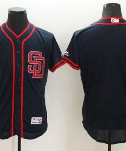 Padres Blank Navy Blue Fashion Stars & Stripes Flexbase Authentic Stitched MLB Jersey