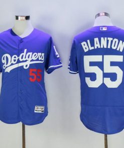 Dodgers #55 Joe Blanton Blue Flexbase Authentic Collection Stitched MLB Jersey