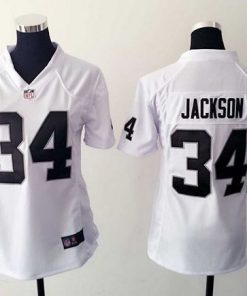 Nike Raiders #34 Bo Jackson White Women's Stitched NFL Elite Jersey