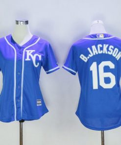 Royals #16 Bo Jackson Blue Women's Alternate 2 Stitched MLB Jersey