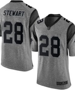 Nike Panthers #28 Jonathan Stewart Gray Men's Stitched NFL Limited Gridiron Gray Jersey