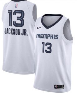 Men's Memphis Grizzlies White #13 Jaren Jackson Jr. Association Edition Stitched NBA Jersey