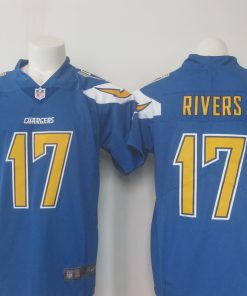 Men's Nike Los Angeles Chargers #17 Philip Rivers Blue Limited Rush Stitched NFL Jersey