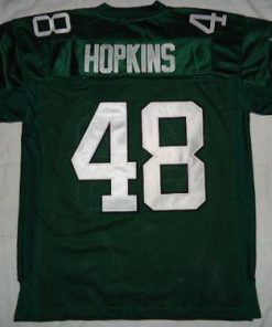 Mitchell And Ness Eagles #48 Wes Hopkins Green Stitched Throwback NFL Jersey