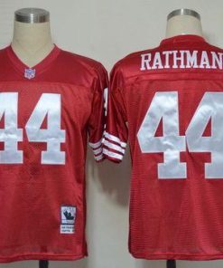 Mitchell And Ness 49ers #44 Tom Rathman Red Stitched Throwback NFL Jersey