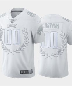 Men's Philadelphia Eagles Customized White MVP Stitched NFLJersey