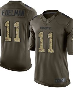Nike Patriots #11 Julian Edelman Green Men's Stitched NFL Limited Salute to Service Jersey