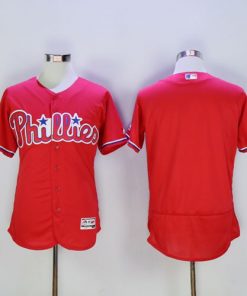 Phillies Blank Red Flexbase Authentic Collection Stitched MLB Jersey