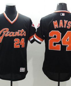 Giants #24 Willie Mays Black Flexbase Authentic Collection Cooperstown Stitched MLB Jersey