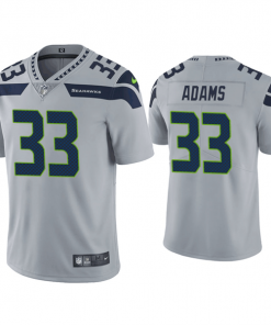 Men's Seattle Seahawks #33 Jamal Adams Gray Vapor Untouchable Limited Stitched Jersey
