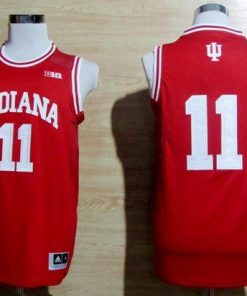 Hoosiers #11 Isiah Thomas Red Big 10 Patch Basketball Stitched NCAA Jersey