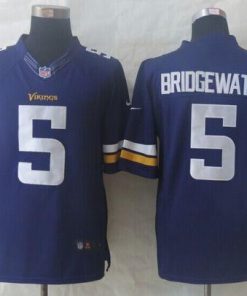 Nike Vikings #5 Teddy Bridgewater Purple Team Color Men's Stitched NFL Limited Jersey
