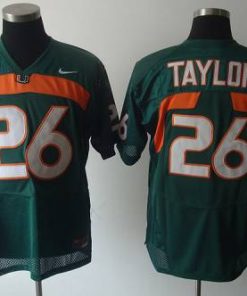 Hurricanes #26 Sean Taylor Green Stitched NCAA Jerseys
