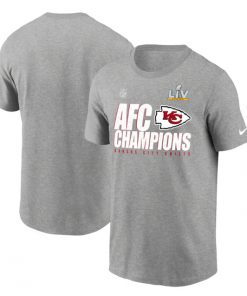 Men's Kansas City Chiefs 2021 Grey Champions Locker Room Trophy Collection NFL T-Shirt