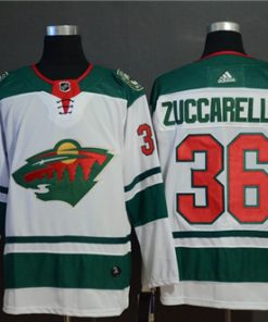 Men's Minnesota Wild #36 Mats Zuccarello White Stitched NHL Jersey