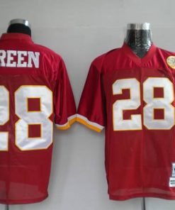 Mitchell and Ness Redskins #28 Darrell Green Stitched Red 50TH Anniversary NFL Jersey