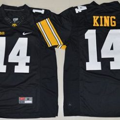 Hawkeyes #14 Desmond King Black Stitched NCAA Jersey