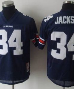 Tigers #34 Bo Jackson Blue Stitched NCAA Jersey