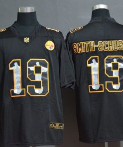 Men's Pittsburgh Steelers #19 JuJu Smith-Schuster Black Jesus Faith Edition Limited Stitched Jersey