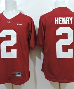 Crimson Tide #2 Derrick Henry Red SEC Patch Stitched NCAA Jersey