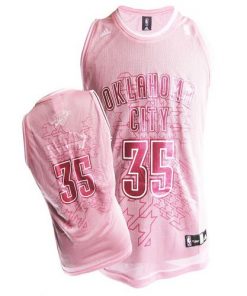 Thunder #35 Kevin Durant Pink Women Fashion Stitched NBA Jersey