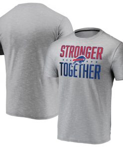 Men's Buffalo Bills Grey Charcoal Stronger Together T-Shirt