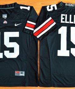 Buckeyes #15 Ezekiel Elliott Black Limited Stitched NCAA Jersey