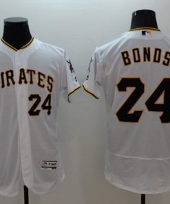 Pirates #24 Barry Bonds White Flexbase Authentic Collection Stitched MLB Jersey