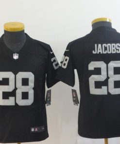 Youth Oakland Raiders #28 Josh Jacobs Black Vapor Untouchable Limited Stitched NFL Jersey