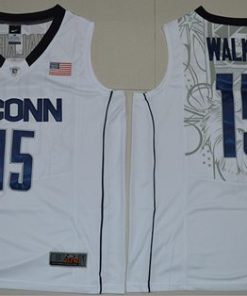 Huskies #15 Kemba Walker White Basketball Stitched NCAA Jersey
