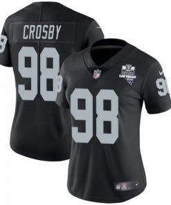 Women's Las Vegas Raiders #98 Maxx Crosby Black 2020 Inaugural Season Vapor Untouchable Limited Stitched Jersey(Run Small)